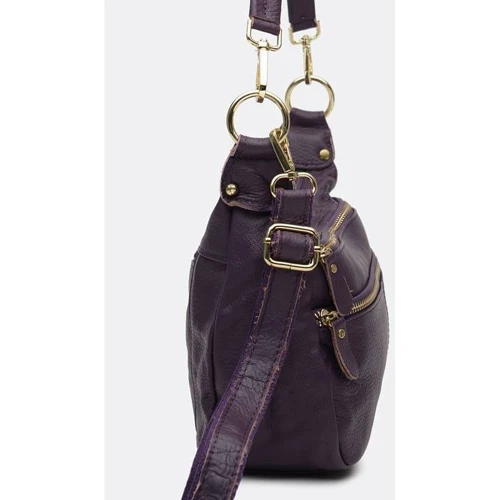 Женская сумка через плечо Borsa Leather фиолетовая (K1213-violet): Тип Сумки