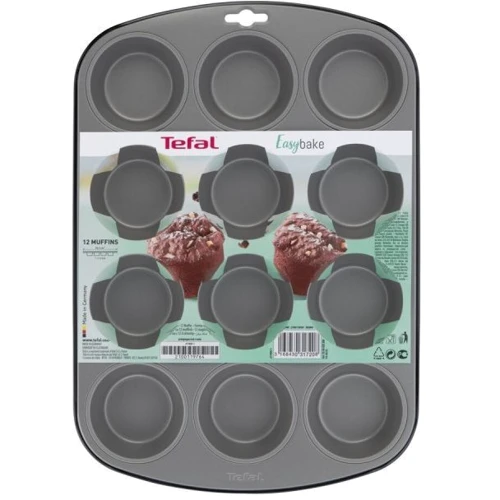 Форма для маффинов Tefal Easybake baking на 12 шт. 38х27х3 см (J1745074): Материал Сталь