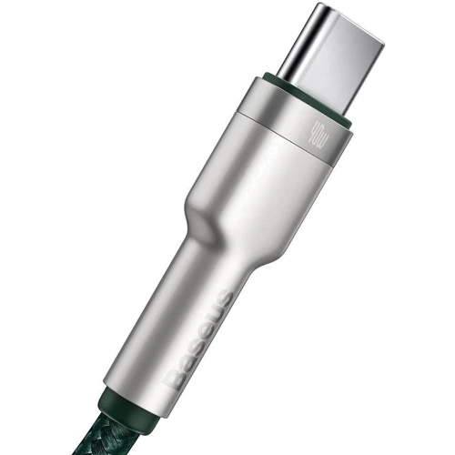 Кабель Baseus USB Cable to USB-C Cafule Metal 40W 1m Green (CATJK-A06) фото 7