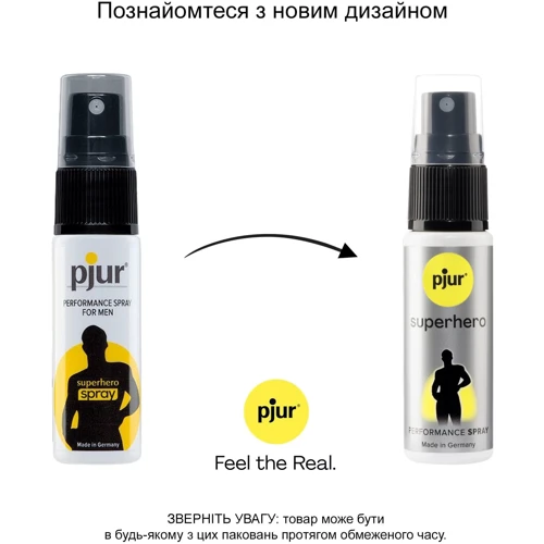 Пролонгирующий спрей pjur Superhero Spray 20 мл, впитывается в кожу, натуральные компоненты