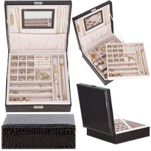Скринька для прикрас (футляр для біжутерії) Springos 26x26x8.5 см HA1074 фото 2