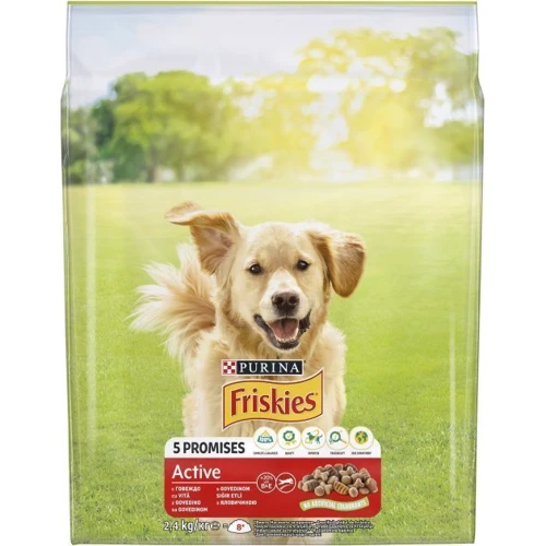 Сухой корм Friskies для взрослых активных собак с говядиной 2.4 кг (7613034232229): Порода Все породы