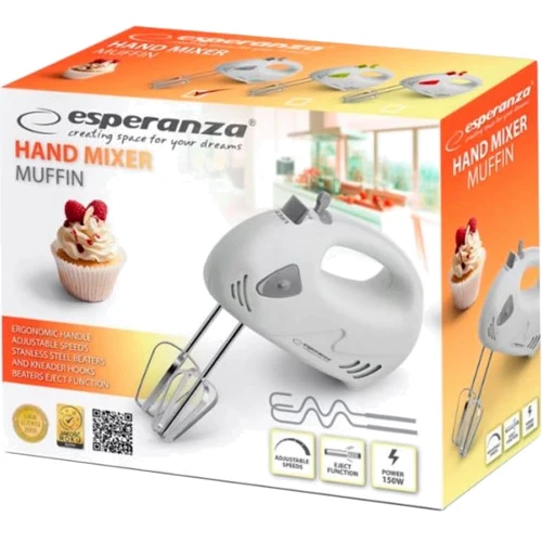 Міксер Esperanza EKM007WE: Матеріал корпуса Пластик