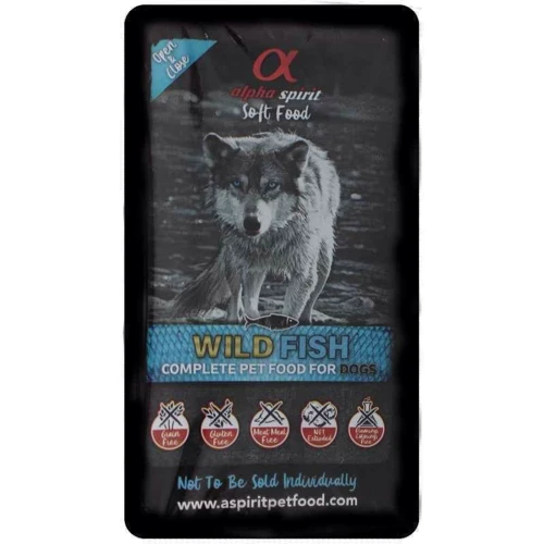 Напіввологий корм Alpha Spirit Semi-moist WildFish BOX для собак з рибою 9 кг (45 x 200г) (as3002209): Порода всі породи