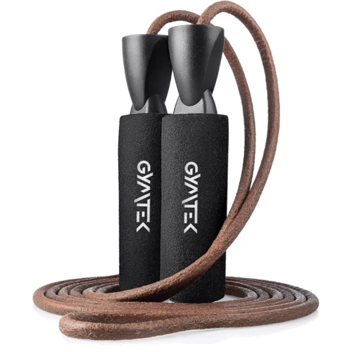 Скакалка Скакалка Gymtek кожаная с подшипниками 275см (5907766661016)