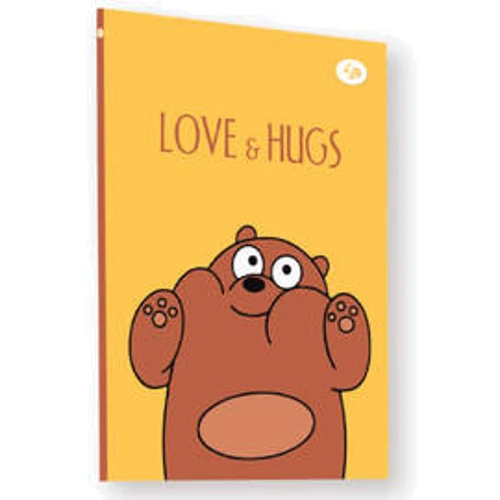 Блокнот Funny brown bear А5 оранжевый