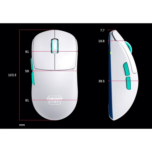 Мишка Xtrfy M68 Wireless White (CX-M68W-WHITE): Кількість кнопок 5