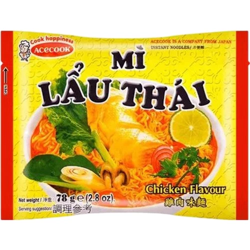 Упаковка лапши быстрого приготовления Acecook MI LAU THAI со вкусом курицы 30х78 г (УП8934563158163)