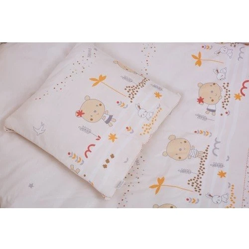 Постельный комплект 6 эл. Twins Dolce бампер подушки 4064-D-317, Nice day, бежевый