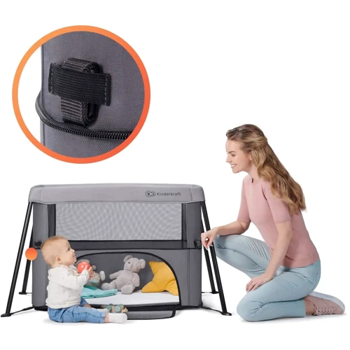Ліжко-манеж 2 в 1 Kinderkraft Movi Grey (KCMOVI00GRY0000) фото 11