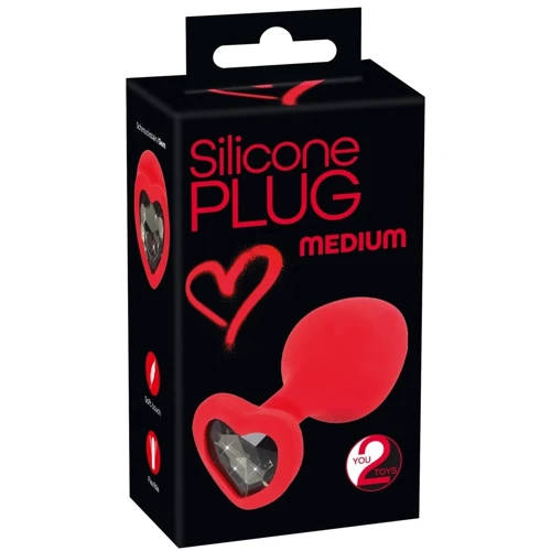 Анальная пробка с кристаллом Orion Silicone Plug Medium