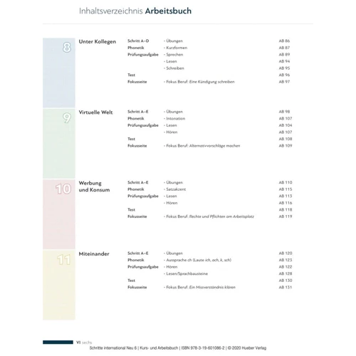 Schritte international Neu 6: Kursbuch und Arbeitsbuch mit Audio-CD: Количество страниц 208