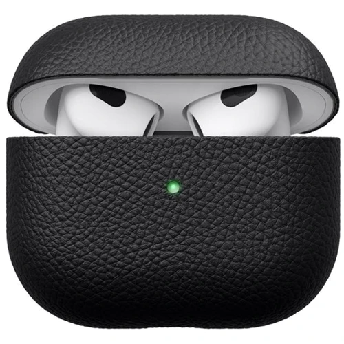 Чехол KeyBudz Artisan Series Leather Black (AP3_S3_BLK) for Apple AirPods 3 фото 2