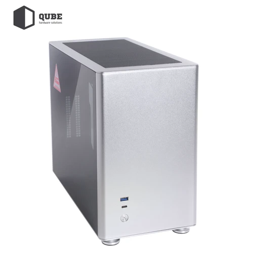 Корпус QUBE A4 Silver 600W (QBA4I_WS6U3): Типоразмер Mini-Tower