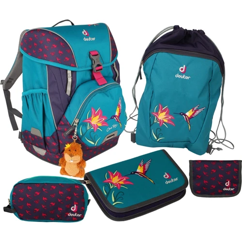 Рюкзак Deuter OneTwo Set - Sneaker Bag petrol bird (3880017-3044): Цвет бирюзовый, фиолетовый