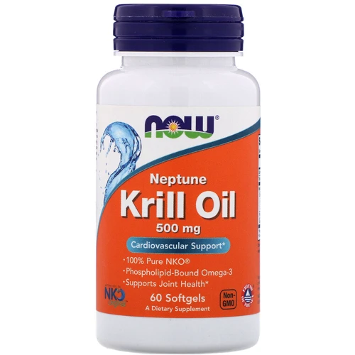Now Foods Neptune Krill Oil, 500 mg, 60 Softgels (NOW-01625)