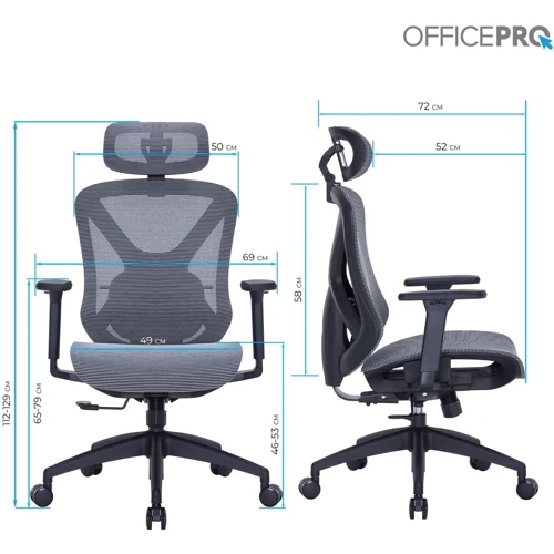 Кресло офисное OfficePro Atlas (OC630-B-DG-DG)