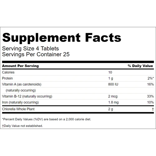 Source Naturals Yaeyama Chlorella, 500 mg, 100 Tab: Тип Витамин B