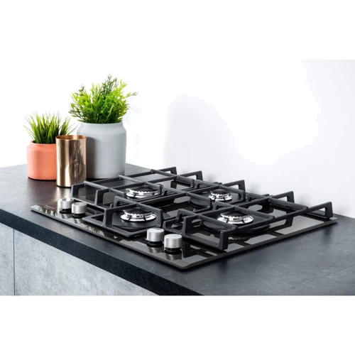Варочная поверхность газовая Hotpoint-Ariston TQG 641 HA (WH) EE: Расположение панели спереди