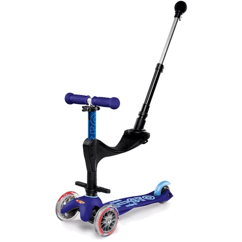 Самокат MICRO Mini 3in1 Deluxe Plus – Синий (до 50 kg, до 20 kg с сидением, 3-х кол.) MMD080: Конструкция рамы цельная