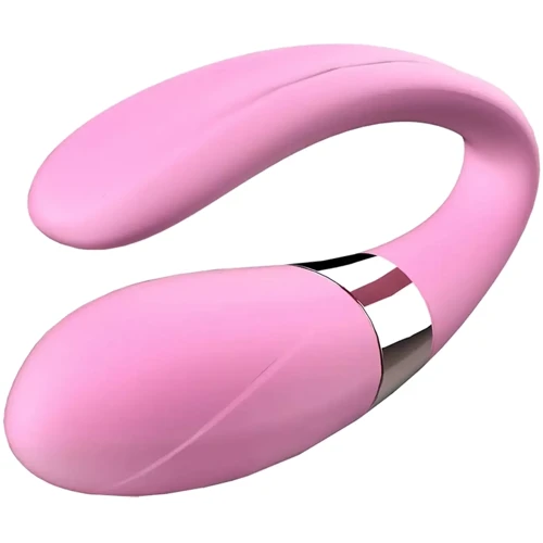 Вибромассажер для пар с пультом ДУ - Boss Series V-Vibe Pink USB 7 Function, BS6200001