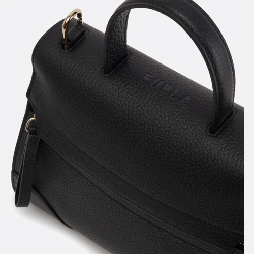 Женская сумка тоут Furla Meraviglia S Top Handle черная (WB00363-BX0041-O6000): Тип ручки Со съемным ремнем, Плечевой ремень, Короткая ручка