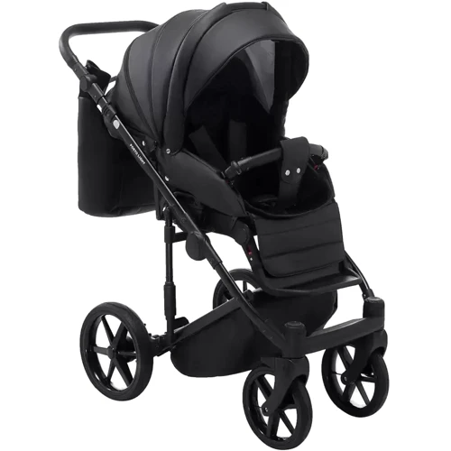 Коляска 2 в 1 Adamex Porto Light Экокожа SA-2 черная (625770): Материал колес EVA