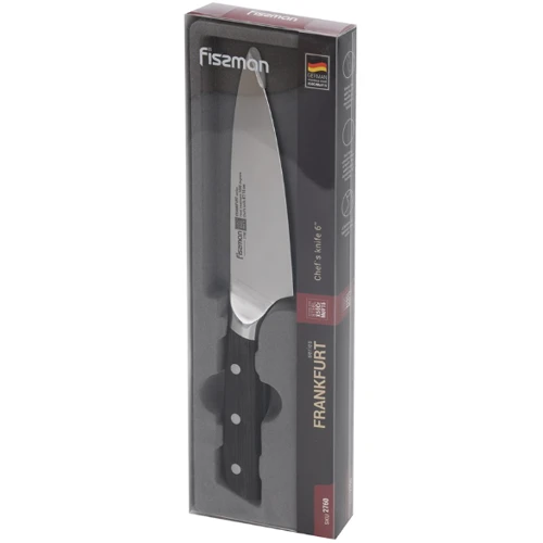 Ніж кухарський Fissman Frankfurt 15 см (2760): Лезо Нержавеющая сталь