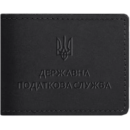 Обложка на удостоверение государственной налоговой службы BlankNote черная (BN-OP-17-g)