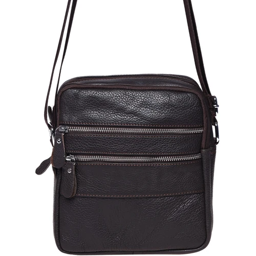 Мужская сумка через плечо Borsa Leather коричневая (K13923-brown): Тип Сумки