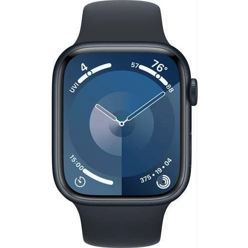 Apple Watch Series 9 45mm GPS Midnight Aluminum Case with Midnight Sport Band - S/M (MR993) : Размер 45mm
