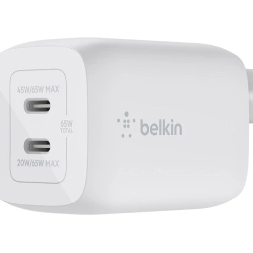 Зарядное устройство Belkin Wall Charger 2xUSB-C Home Charger GAN 65W White with USB-C Cable 2m (WCH013VF2MWH-B6): Тип сетевое