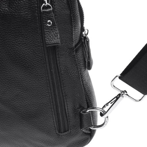 Чоловіча сумка-слінг Borsa Leather чорна (K15060-black): Тип ручки Плечовий ремінь, Без ручки