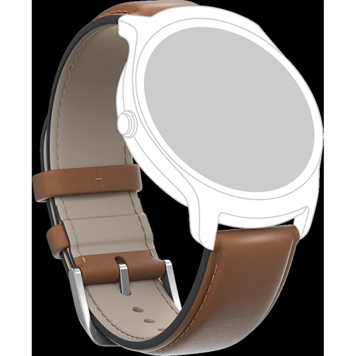 Ремешок Mobvoi 20mm Genuine Leather Strap Brown for TicWatch C2 / C2 plus: Цвет коричневый