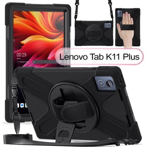 Аксесуар для планшетних ПК BeCover Heavy Duty Case з Stand Black для Lenovo Tab K11 Plus TB-352F (713635): Колір чорний