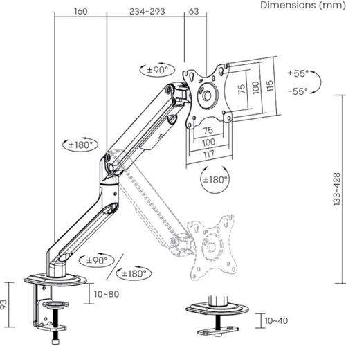 Крепление для мониторов HiSmart HS082444 фото 1