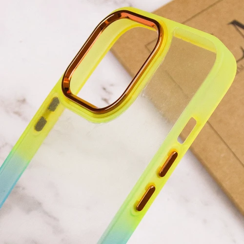Чехол для iPhone TPU Case TPU+PC Fresh Sip Turquoise/Orange for iPhone 14 Pro: Тип чехла накладка на заднюю часть