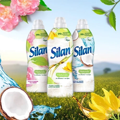 Ополіскувач для білизни Silan Naturals Аромат Кокосової води та мінерали 1.45 л фото 7