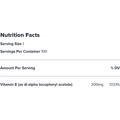 GNC Vitamin E 400 IU, 100 Capsules: Тип Витамин E