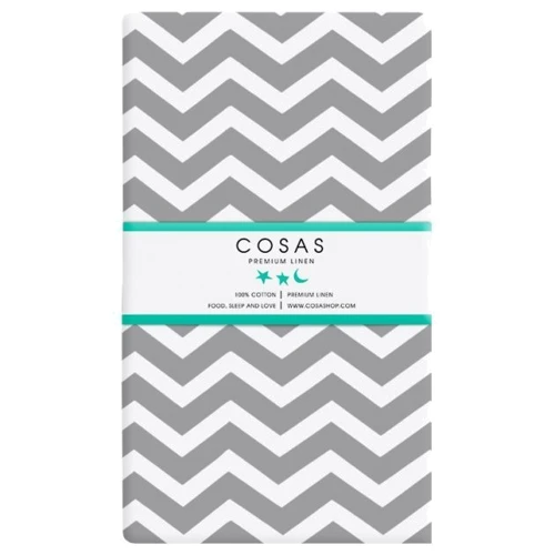 Набор простыней Cosas White/Zigzag grey 120x60 см (4822052056868)