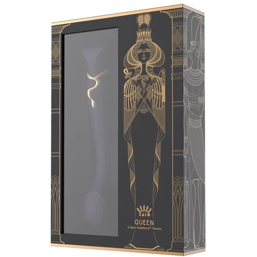 Смартвибратор 3в1 Zalo - Queen Twilight Purple, пульсирующая жемчужина и вакуум, кристалл Swarovski