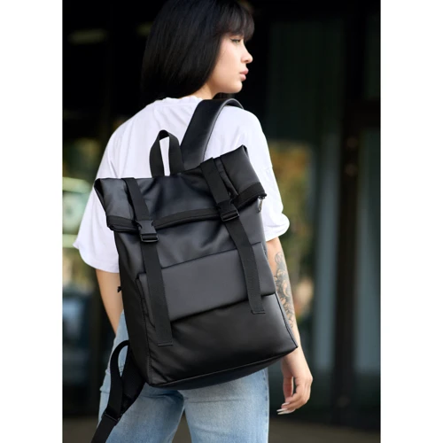 Женский рюкзак Sambag RollTop Milton черный (24251001): Страна производитель Украина