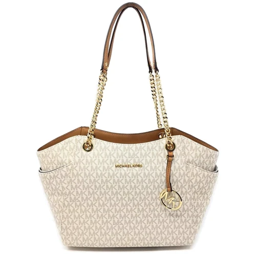 Женская сумка тоут Michael Kors бежевая (MK0477W)