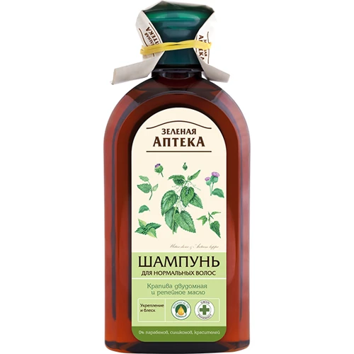Зеленая Аптека Шампунь для волос крапива и репейное масло 350 ml