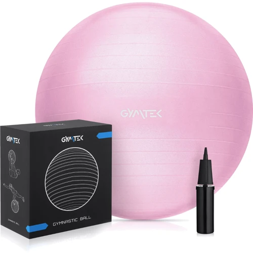 М'яч для фітнесу Gymtek 65 см рожевий + насос: Особливості С насосом, Массажные