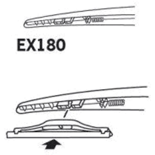 Двірник TRICO ExactFit Rear (180мм) EX180: Довжина 180 мм