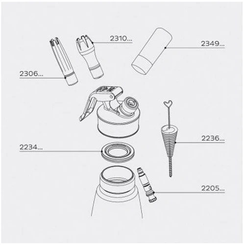 Сифон iSi 1630 Profi Whip для вершків 0,5 л (601-1630)