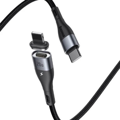 Кабель Baseus Cable USB-C to Lightning Zinc Magnetic Safe Fast Charging PD 20W 1m Black (CATLXC-01): Довжина 1 м