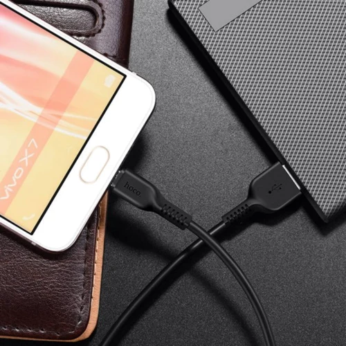 Кабель Hoco USB Cable to MicroUSB X13 2A 1m Black фото 5