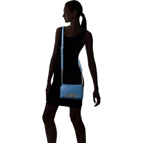 Жіноча сумка через плече Guess Uptown Chic темно-блакитна (HWVG7301780-OCE): Стать жіночий